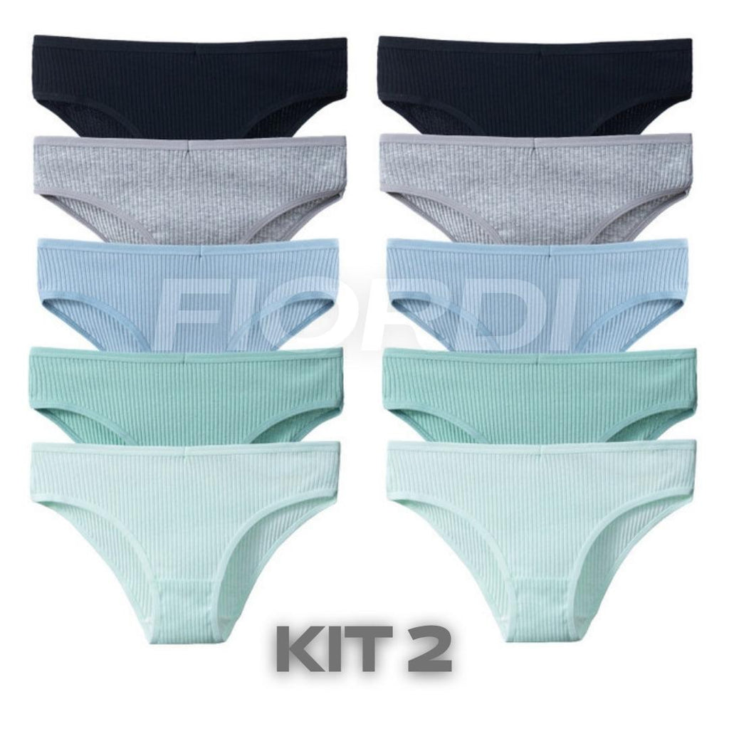 Kit Calcinhas Confort™ - Algodão Premium [COMPRE 5 & LEVE 10]