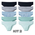 Kit Calcinhas Confort™ - Algodão Premium [COMPRE 5 & LEVE 10]