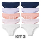 Kit Calcinhas Confort™ - Algodão Premium [COMPRE 5 & LEVE 10]