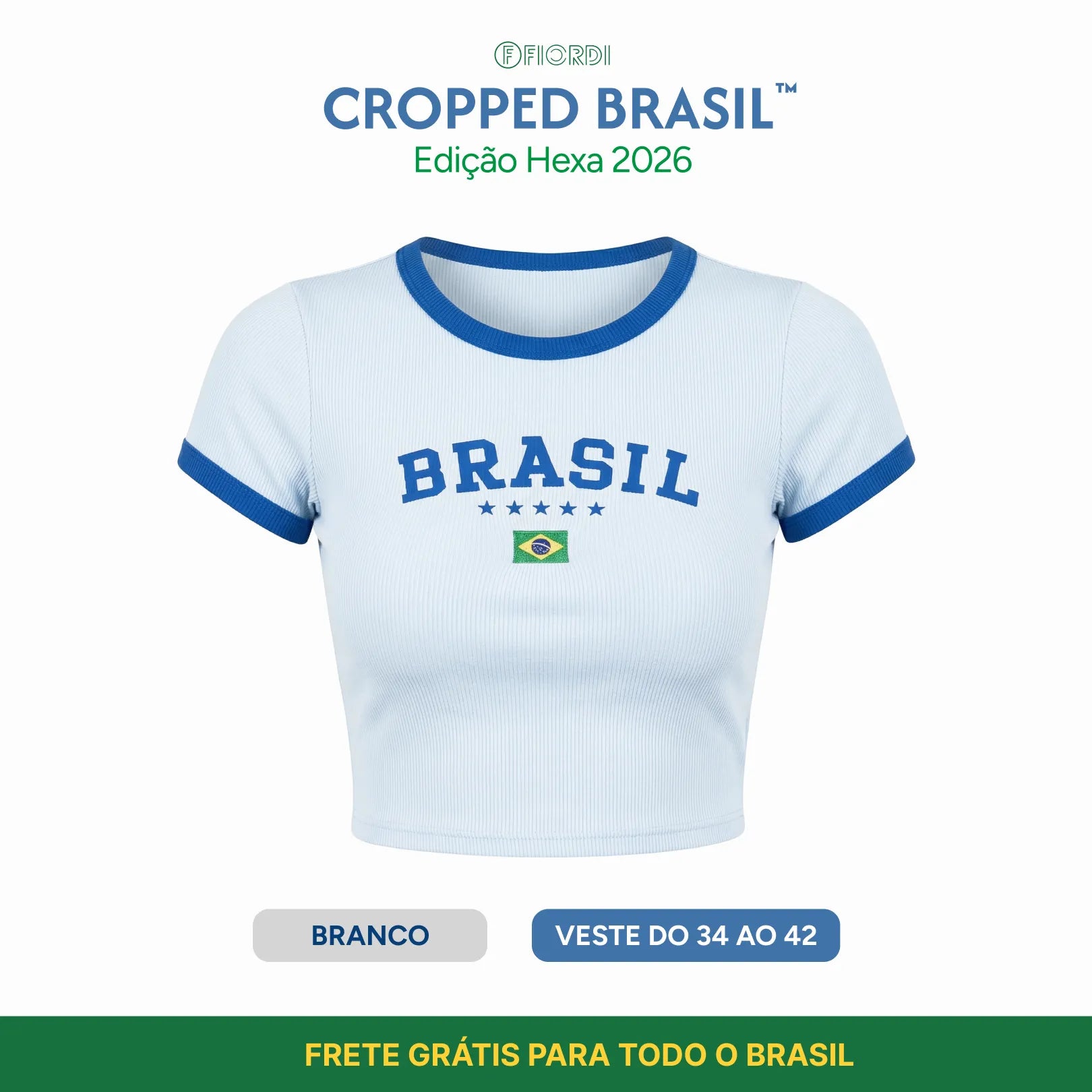 Cropped Brasil™ - Edição Hexa 2026