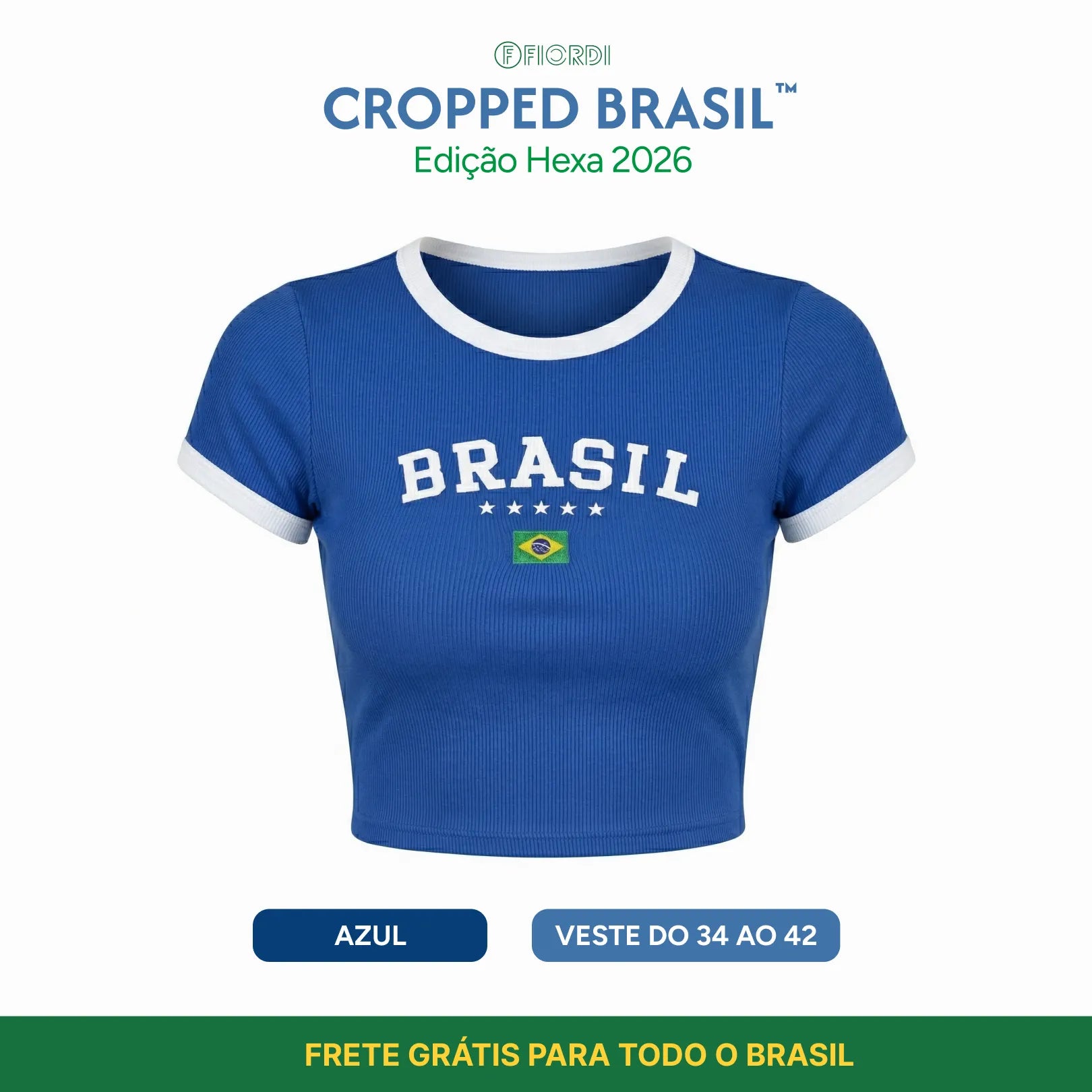 Cropped Brasil™ - Edição Hexa 2026