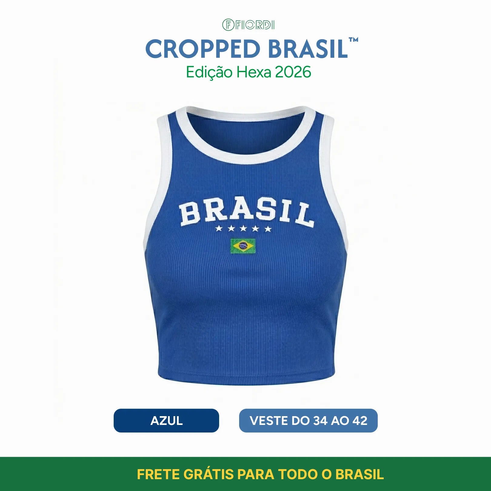 Cropped Brasil™ - Edição Hexa 2026